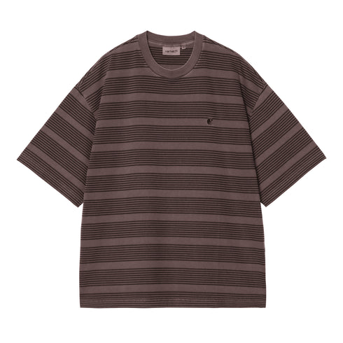 Carhartt WIP S/S Hanson - Hanson Stripe Palisander Garment - Streetart.fr