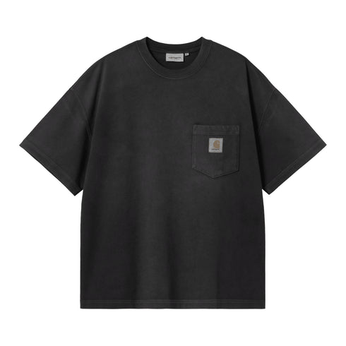 Carhartt WIP S/S Hudson Pocket - Black Chalk Wash - Streetart.fr