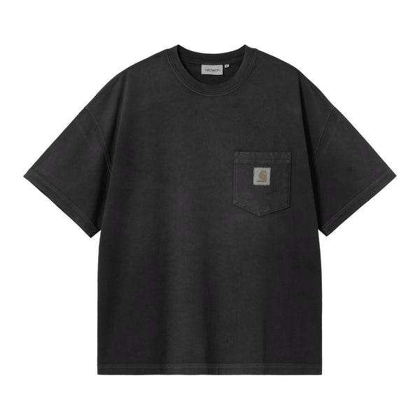 Carhartt WIP S/S Hudson Pocket - Black Chalk Wash - Streetart.fr