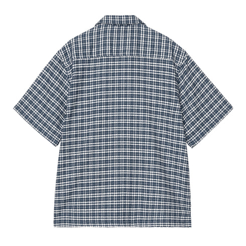 Carhartt WIP S/S Kander Shirt Waffle - Kander Check / Blue River - Streetart.fr