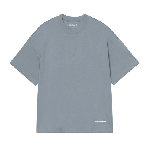 Carhartt WIP S/S Link Script - Velvet Blue / White - Streetart.fr