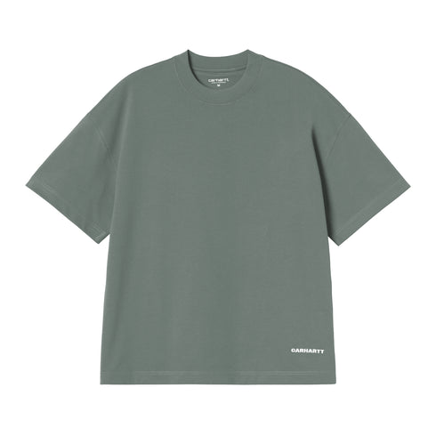 Carhartt WIP S/S Link Script - Velvet Green / White - Streetart.fr