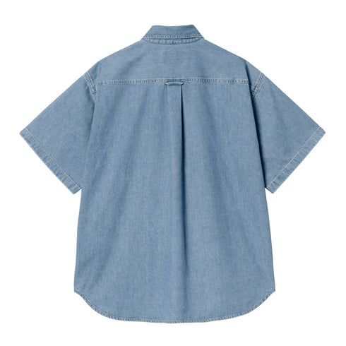 Carhartt WIP S/S Lucas Shirt - Blue Bleached - Streetart.fr