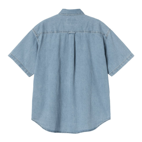Carhartt WIP S/S Lucas Shirt - Blue Bleached - Streetart.fr