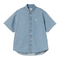 Carhartt WIP S/S Lucas Shirt - Blue Bleached - Streetart.fr