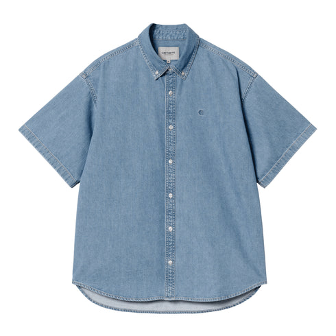 Carhartt WIP S/S Lucas Shirt - Blue Bleached - Streetart.fr