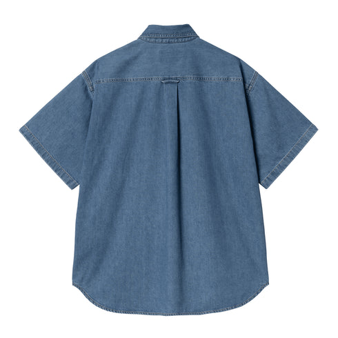 Carhartt WIP S/S Lucas Shirt - Blue Stone Washed - Streetart.fr