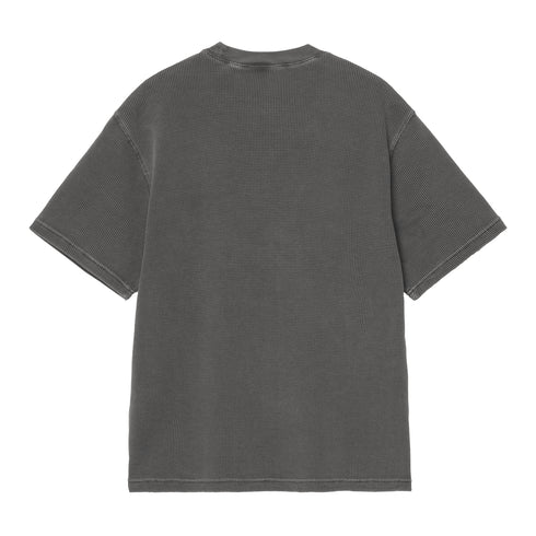 Carhartt WIP S/S Nelson Waffle - Black Garment Dyed - Streetart.fr