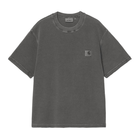 Carhartt WIP S/S Nelson Waffle - Black Garment Dyed - Streetart.fr