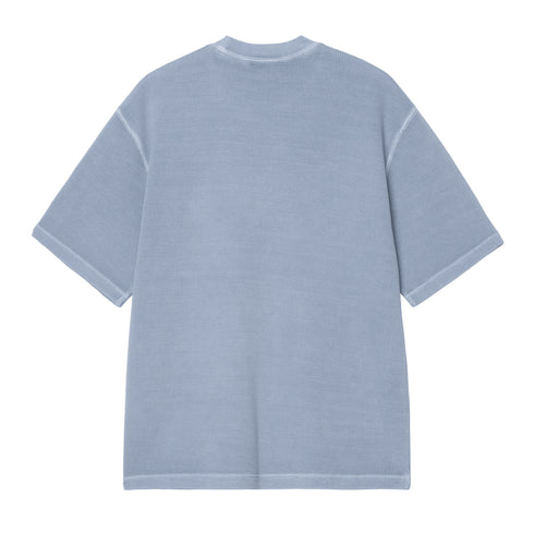 Carhartt WIP S/S Nelson Waffle - Gentle Blue Garment Dyed - Streetart.fr