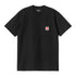 Carhartt WIP S/S Pocket Heart - Black / Red - Streetart.fr