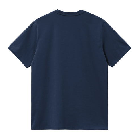 Carhartt WIP S/S Script Embroidery - Jupiter / White - Streetart.fr