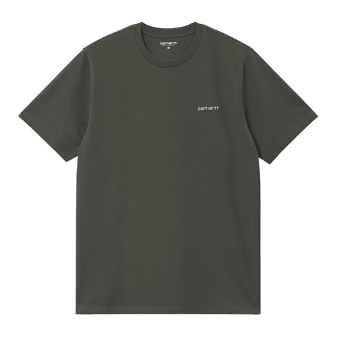 Carhartt WIP S/S Script Embroidery - Opuntia / White - Streetart.fr