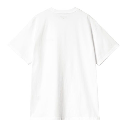 Carhartt WIP S/S Script Embroidery - White / Black - Streetart.fr
