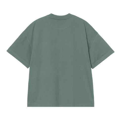 Carhartt WIP S/S Signature Script - Silver Pine / Jupiter - Streetart.fr