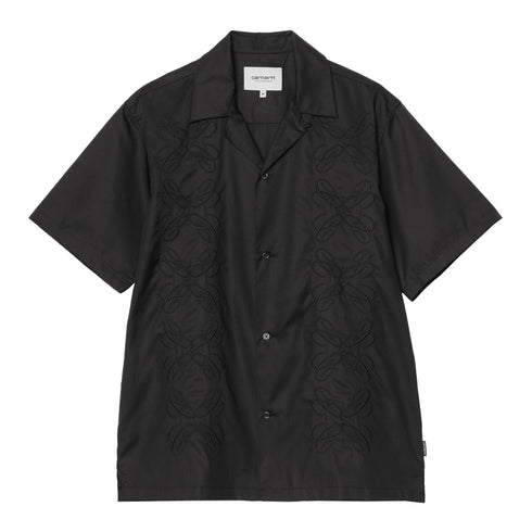 Carhartt WIP S/S Signet Shirt Tencel - Black - Streetart.fr