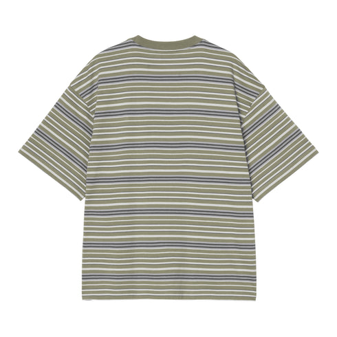 Carhartt WIP S/S Zane - Zane Stripe / Dollar Green - Streetart.fr