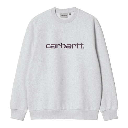 Carhartt WIP Sweat - Ash Heather / Cozy Purple - Streetart.fr