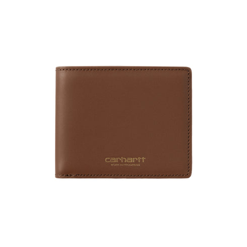 Carhartt WIP Vegas Billfold Wallet - Leather Cognac / Gold - Streetart.fr