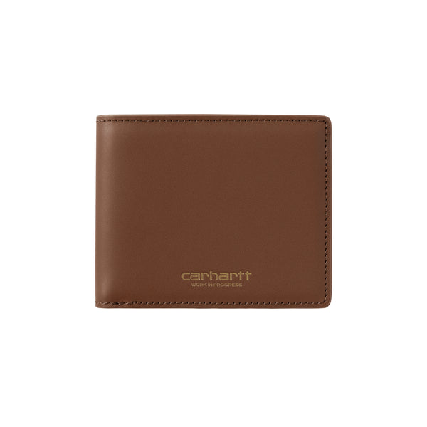 Carhartt WIP Vegas Billfold Wallet - Leather Cognac / Gold - Streetart.fr