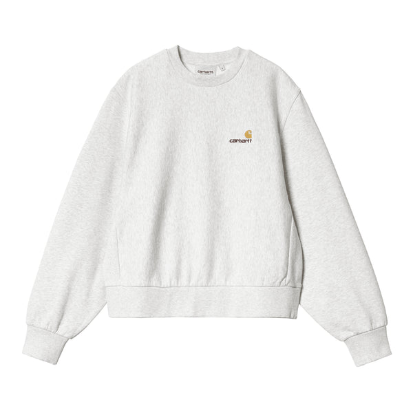 Carhartt WIP W' American Script Sweat - Ash Heather - Streetart.fr