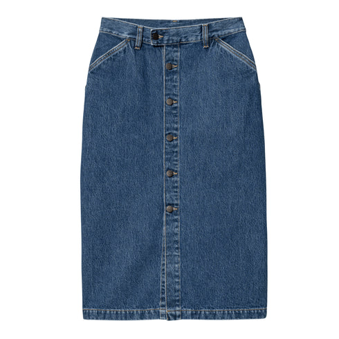 Carhartt WIP W' Colby Skirt - Blue Stone Washed - Streetart.fr