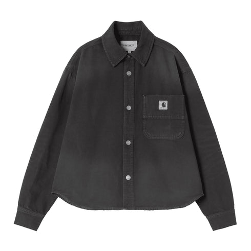 Carhartt WIP W' Georgia Shirt Jacket - Black Destroy Wash - Streetart.fr