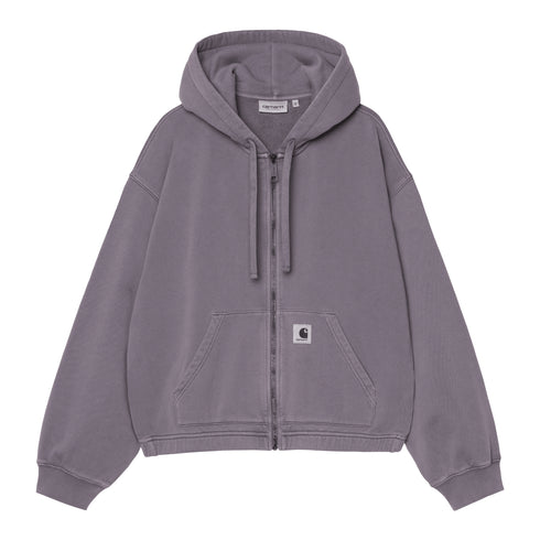 Carhartt WIP W' Hooded Hoggard Jacket - Shady Purple Garment Dyed - Streetart.fr