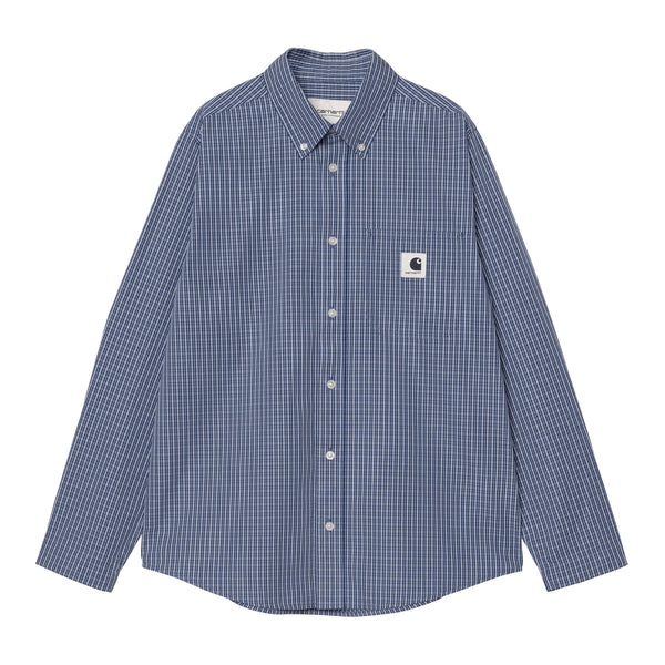 Carhartt WIP W' L/S Groff Shirt Chemise - Groff Check Blue - Streetart.fr