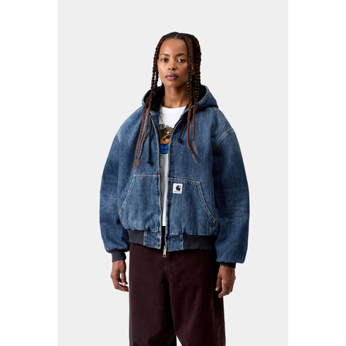 Carhartt WIP W' Og Active Jacket - Blue Marble Used Wash - Streetart.fr