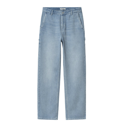 Carhartt WIP W' Pierce Pant Blue Light Stone Washed - Streetart.fr