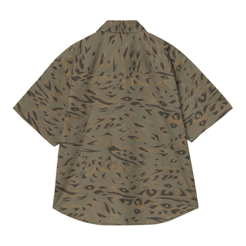 Carhartt WIP W' S/S Travon Shirt - Duck Feather Print Cypress - Streetart.fr