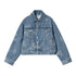 Carhartt WIP W' Stamp Jacket Stamp Print Blue Bleached - Streetart.fr