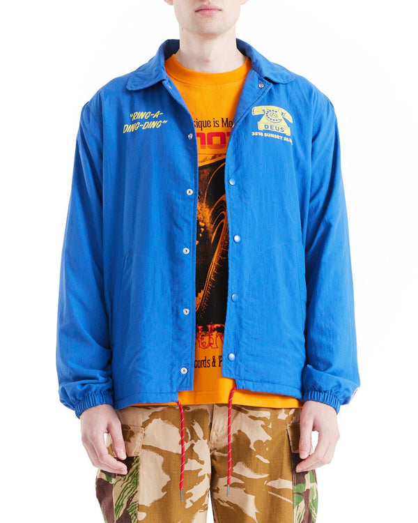 Deus In Rotation Coach Jacket - Baleine Blue - Streetart.fr