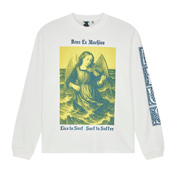 Deus Swell Maps Os Ls T-Shirt - Vintage White - Streetart.fr