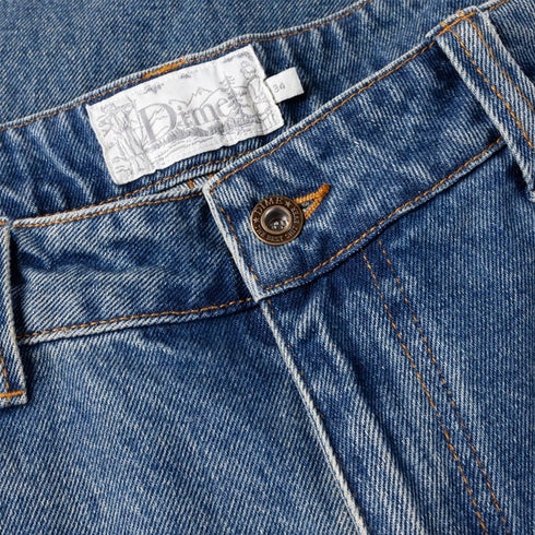 Dime Baggy Denim Pant - Dipped Sandblasted Indigo - Streetart.fr
