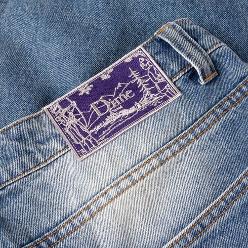 Dime Baggy Denim Pant - Dipped Sandblasted Indigo - Streetart.fr