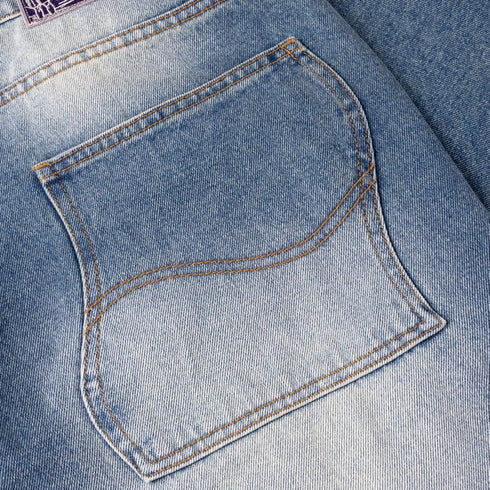Dime Baggy Denim Pant - Dipped Sandblasted Indigo - Streetart.fr
