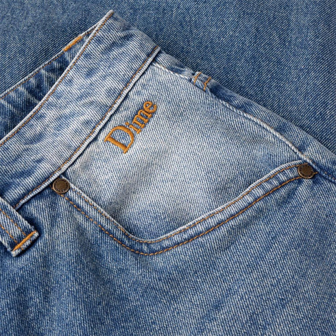 Dime Baggy Denim Pant - Dipped Sandblasted Indigo - Streetart.fr
