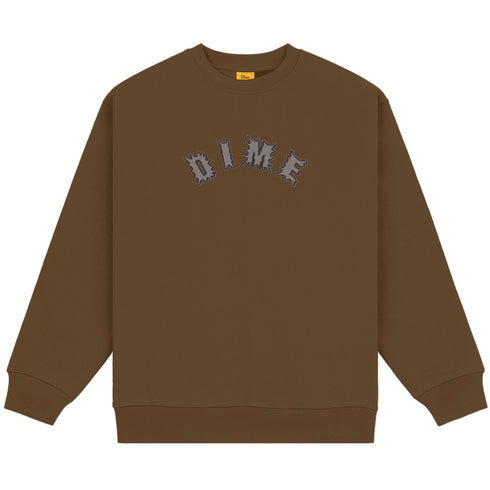 Dime Chopper Crewneck - Dark Brown - Streetart.fr