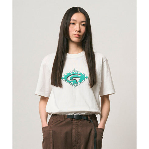 Gramicci Flames T-Shirt - White - Streetart.fr