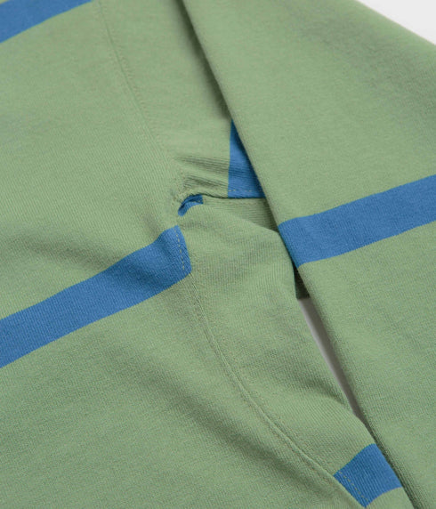 Gramicci Langdon Rugby Shirt - Olive / Blue - Streetart.fr