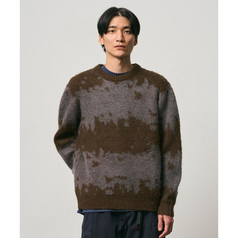 Gramicci Mohair Splatter Sweater - Slate Splatter - Streetart.fr