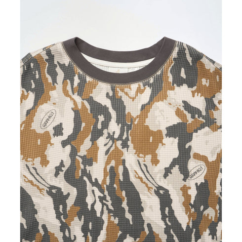 Gramicci Waffle Crew Ls T-Shirt - Bark Camo - Streetart.fr
