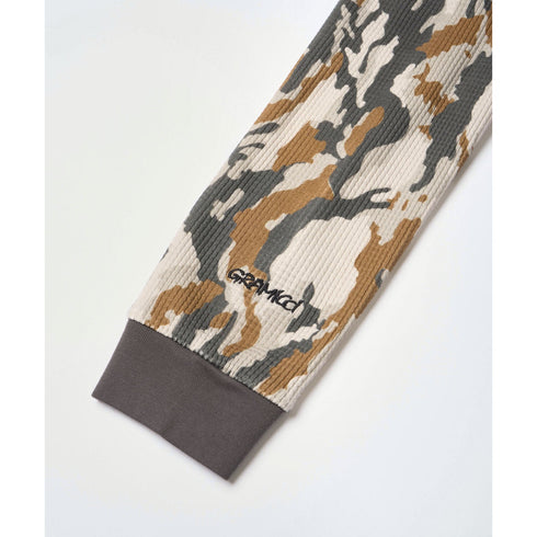 Gramicci Waffle Crew Ls T-Shirt - Bark Camo - Streetart.fr