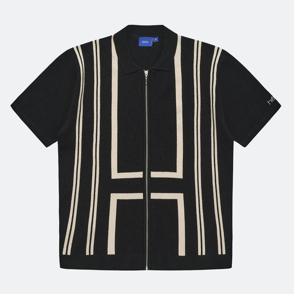 Helas Aldo Knit Full Zip - Black - Streetart.fr