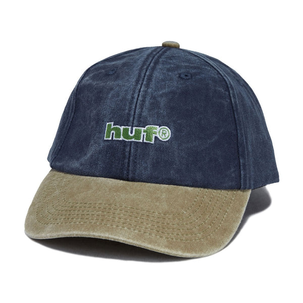 Huf Cap Two Tone 89 Washed 6 Panel Hat - Navy - Streetart.fr