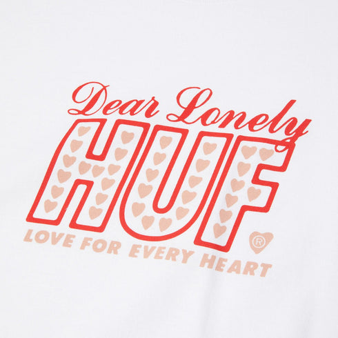 Huf Lonely Hearts - White - Streetart.fr