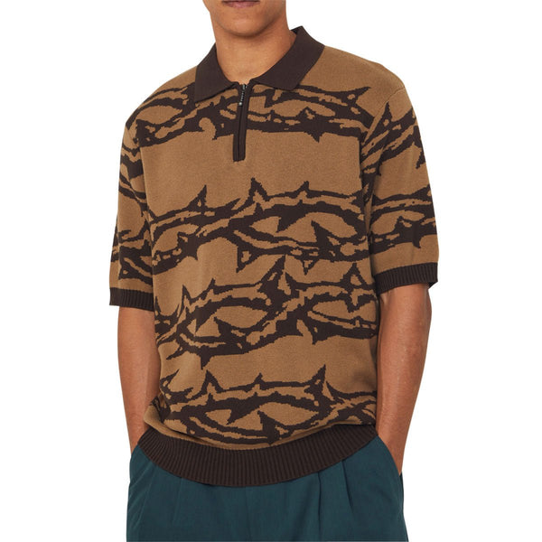 Huf Polo Fantasies Knit - Brown - Streetart.fr