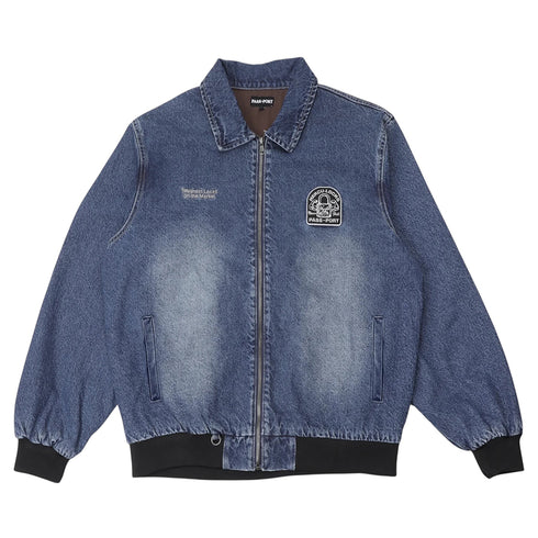 Passport Freight Recycled Denim Hercu-Locks Jacket - Washed Dark Indigo